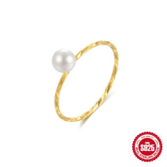 925 sterling silver gold color diamond finger rings