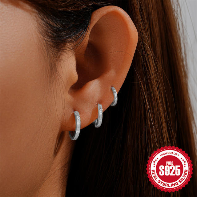 925 sterling silver basic huggie earrings mall hoop earrings