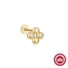 925 sterling silver diamond nap earrings