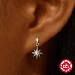 925 sterling silver diamond nap earrings