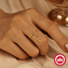 925 sterling silver v shape finger rings