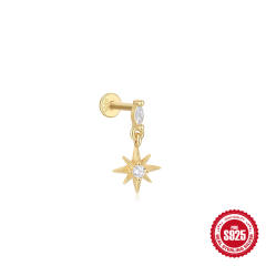 925 sterling silver diamond nap earrings