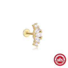 925 sterling silver diamond nap earrings