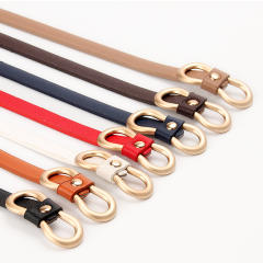 Concise 8 buckle colorful PU leather belt skinny knot belt