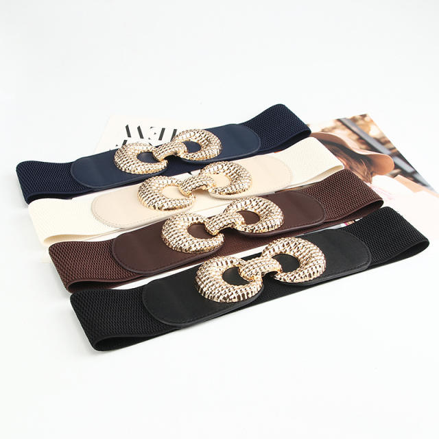 Elegant easy match women dress elastic corset belt