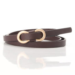 Concise 8 buckle colorful PU leather belt skinny knot belt