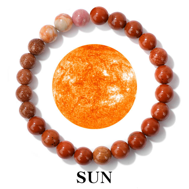 Solar System Eight Planets Energy Bracelet Natural stone bracelet