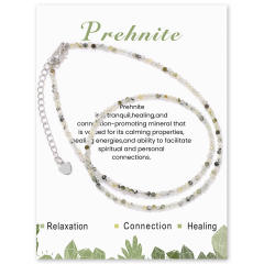 Chic tiny bead colorful natural stone bead choker necklace