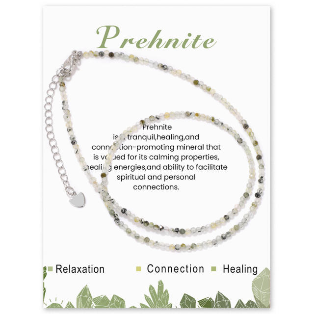 Chic tiny bead colorful natural stone bead choker necklace