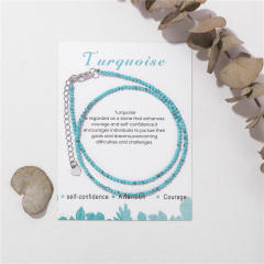 Chic tiny bead colorful natural stone bead choker necklace