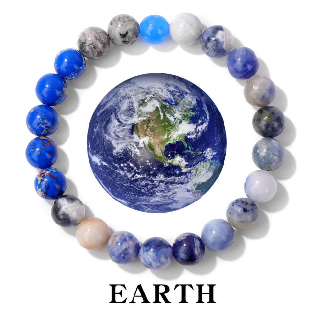 Solar System Eight Planets Energy Bracelet Natural stone bracelet