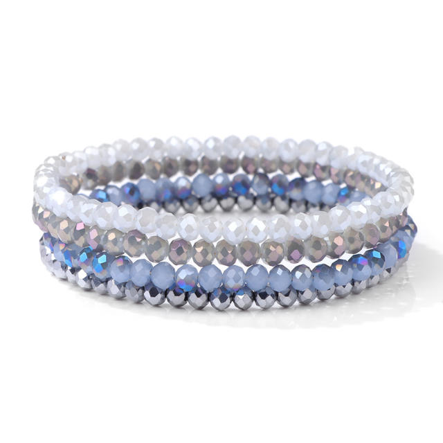 4pcs set colorful crystal bead bracelet for women friendship bracelet
