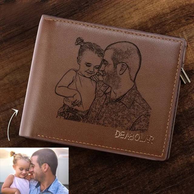 Personality DIY picture wallet for men father's day gift gift for men