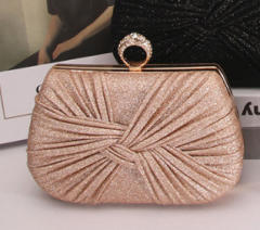New design folded design gliter women evening bag clutch bag