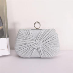 New design folded design gliter women evening bag clutch bag