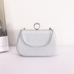 New design folded design gliter women evening bag clutch bag