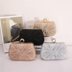 New design folded design gliter women evening bag clutch bag