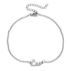Classic zodiac series cable chain stainless steel anklet