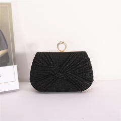 New design folded design gliter women evening bag clutch bag