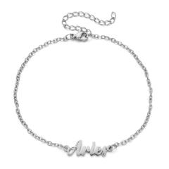 Classic zodiac series cable chain stainless steel anklet
