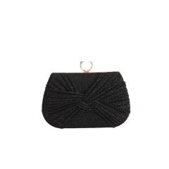 New design folded design gliter women evening bag clutch bag