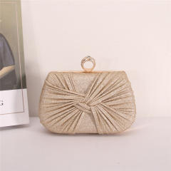 New design folded design gliter women evening bag clutch bag