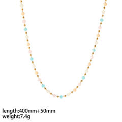 18KG natural fresh natural stone stainless steel anklet bracelet