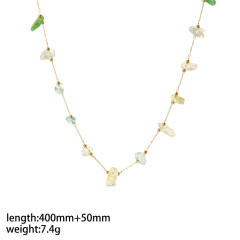 18KG natural fresh natural stone stainless steel anklet bracelet