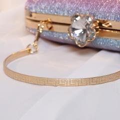 Personality Gradient color gliter women evening bag clutch bag
