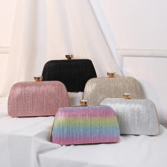 Personality Gradient color gliter women evening bag clutch bag