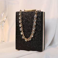 Personality rhinestone chain gliter women evening bag diamond bag