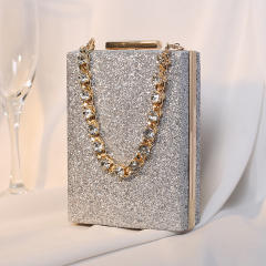Personality rhinestone chain gliter women evening bag diamond bag