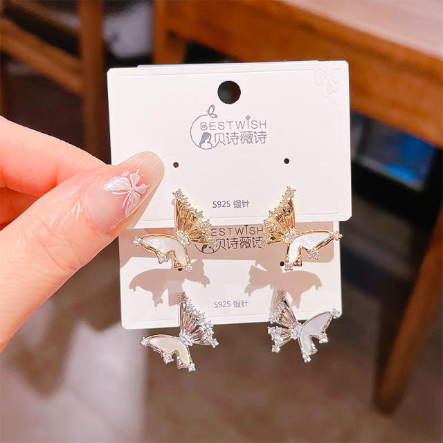 Summer elegant butterfly delicate studs earrings