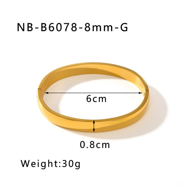 Hot sale gold silver color stainless steel diamond bangle bracelet collection