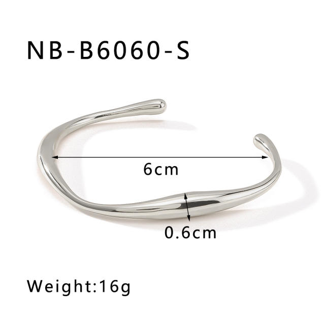 Hot sale gold silver color stainless steel diamond bangle bracelet collection