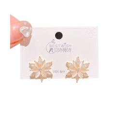 925 needle elegant opal stone blooming flower studs earrings