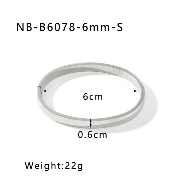 Hot sale gold silver color stainless steel diamond bangle bracelet collection