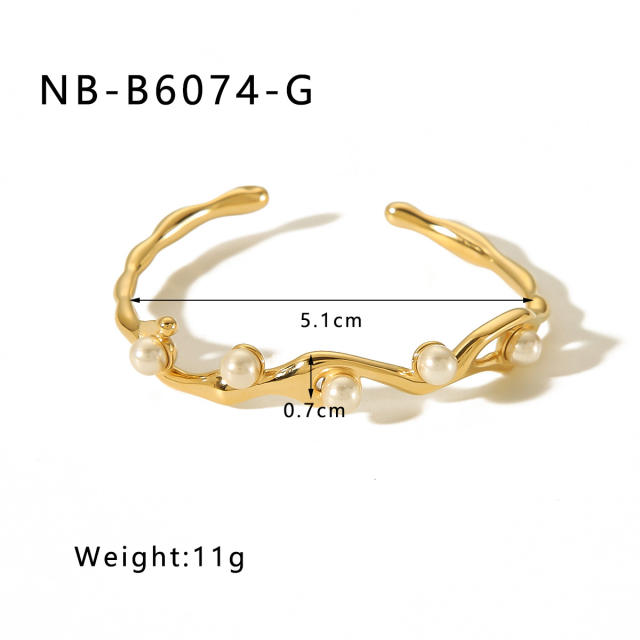 Hot sale gold silver color stainless steel diamond bangle bracelet collection