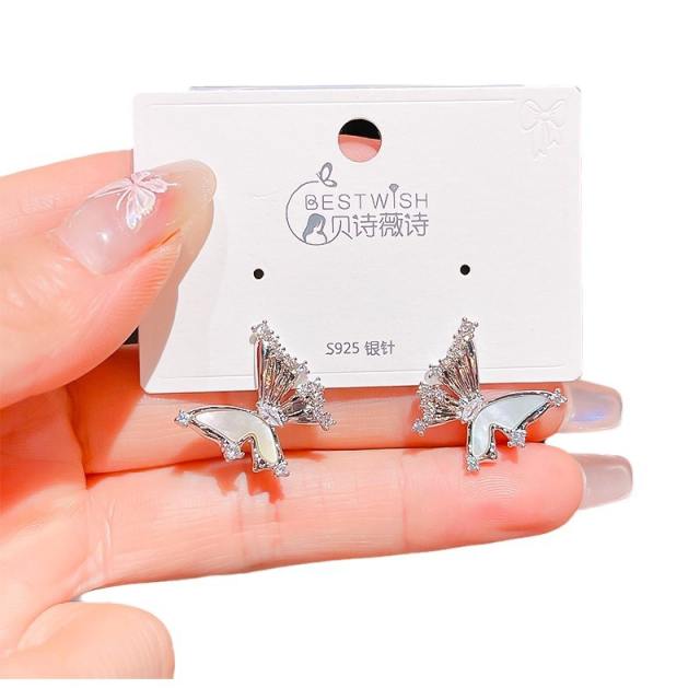 Summer elegant butterfly delicate studs earrings