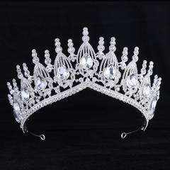 Baroque trend luxury colorful jelly color stone setting wedding hair crown