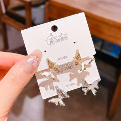 Summer elegant butterfly delicate studs earrings