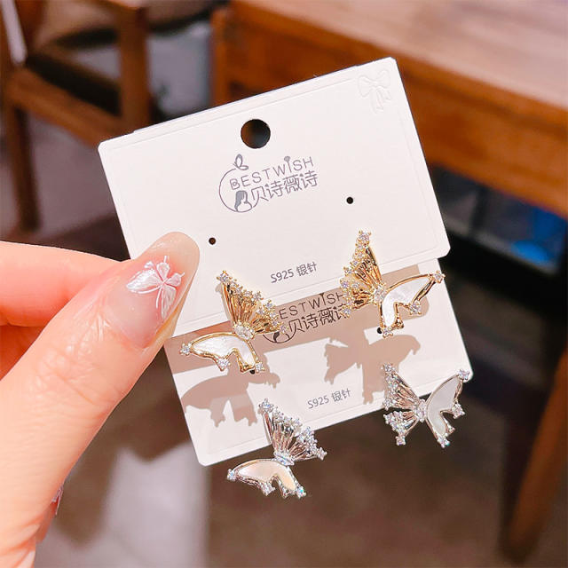 Summer elegant butterfly delicate studs earrings