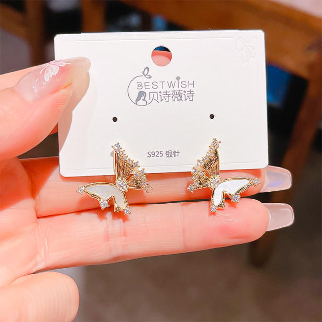 Summer elegant butterfly delicate studs earrings