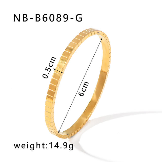 Hot sale gold silver color stainless steel diamond bangle bracelet collection