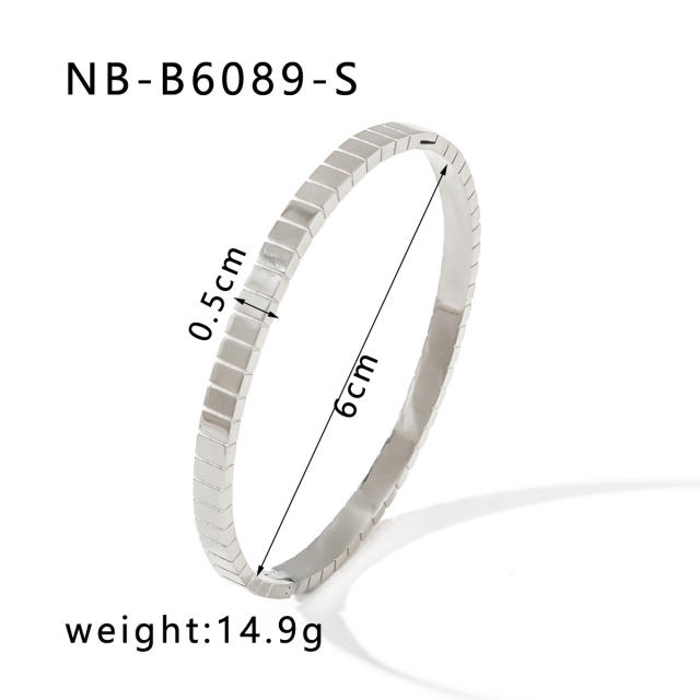 Hot sale gold silver color stainless steel diamond bangle bracelet collection