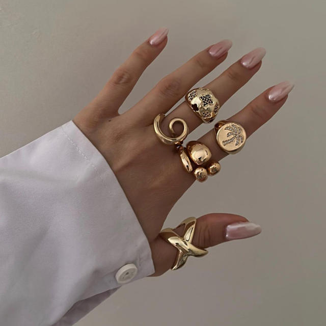 18KG Chunky design stainless steel finger rings