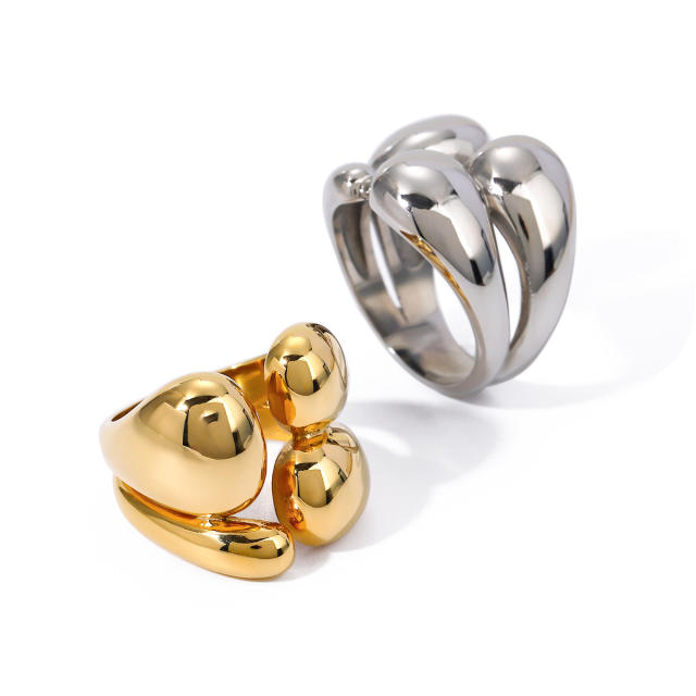 18KG Chunky design stainless steel finger rings