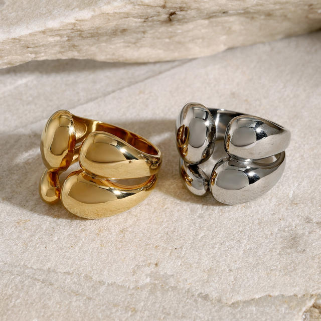 18KG Chunky design stainless steel finger rings