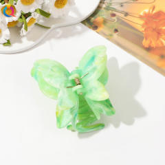 Large size marle pattern flower butterfly hair claw clips