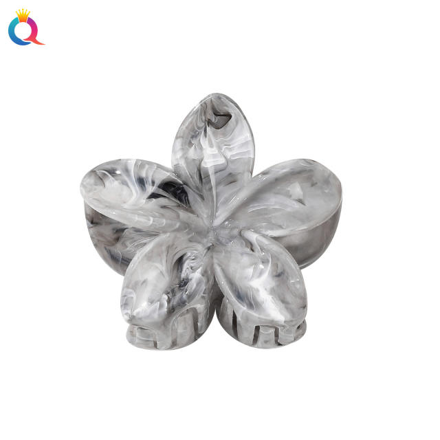 Large size marle pattern flower butterfly hair claw clips